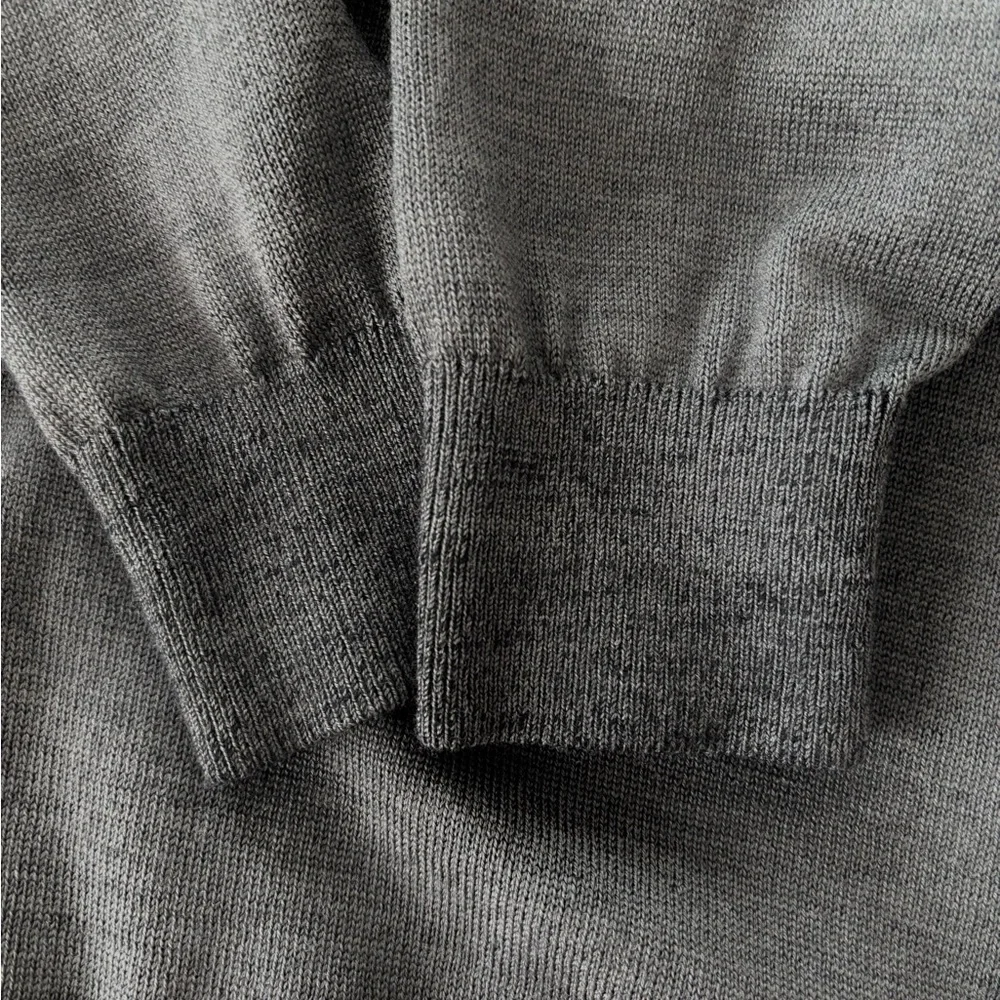 Ashworth Charcoal V-Neck Sweater Merino Wool XL Golf
